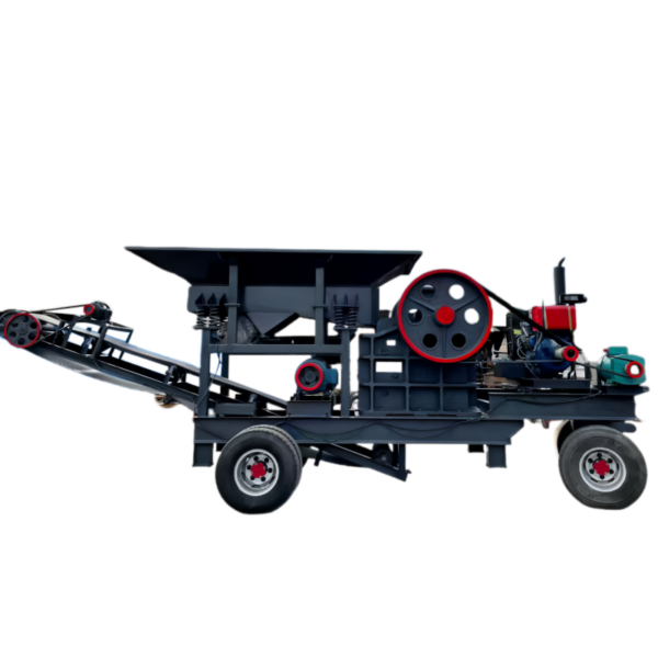 Mobile jaw crushing station